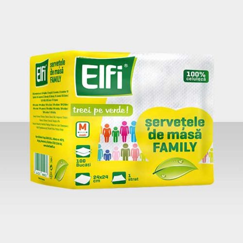 ELFI FAMILY – Șervețele de masă 100 de foi 1/20