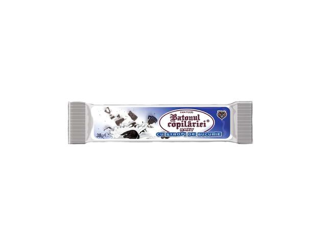 Batonul Copilariei Maxy, Baton Cu Lapte Praf Si Biscuiti Negri 38G cutie