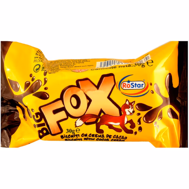 RoStar | Big Fox | Biscuiti cu crema de cacao 30g 1/60